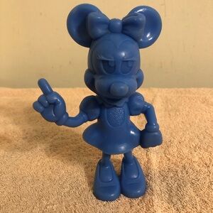 Vintage 1972 Marx Toys Walt Disney Minnie Mouse 6” Blue Plastic Figure